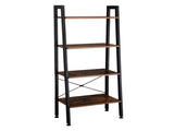 4 Tiers Industrial Ladder Shelf, Vintage Bookshelf, Storage Rack Shelf for Office, Bathroom, Living 96944196