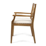 PERLA DINING CHAIR,2PCS with 2 Cream Cushions,for Backyard, Poolside, Garden N762P251938A