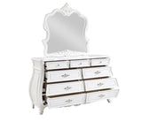 Opulence Modern Style Mirror Made with Wood in Pearl White B009P240962
