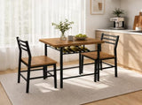 3 Piece Dining Table Set for 2, Small Kitchen Table and 2 Chairs, Space Saving Dining 54667544