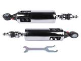 2Pcs Rear Suspension Shocks Adjustable Chrome Fits for Harley Softail Fatboy 2000-2017 19516846
