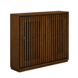 Mid Century Modern Fluted Hollowed Out Sideboard Cabinet with 2 Outlet Holes, Buffet Cabinet with W1801P288510