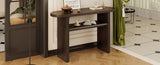 ZNTS TREXM Elegant Minimalist Console Table with Rounded Edges and Sturdy Shelf Design for Entryway, N715P195554P