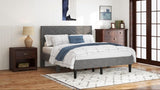 Queen Size Bed Frame with Storage Headboard, Platform Bed No Noise, Mattress Foundation Strong W2896P208861