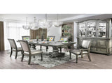 Set of 2 Leatherette Upholstered Side Chairs in Gray and Silver B016P222683