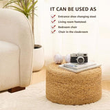 Handmade Woven Foot Stool Natural Seagrass Ottoman for Home Decor & Seating 64266480
