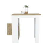 Stirling Kitchen Island with 1-Door Cabinet Push to open System and Side Shelves B070P188868