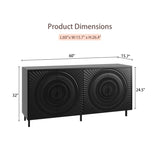Modern Black Wood Sideboard Buffet Accent Bedroom Media Hallway Curio Kitchen Hutch Storage Cabinet W2263P207530