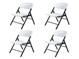 4pcs 47*54*84cm Garden Plastic Folding Chair White 62926515