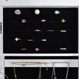 ZNTS Full Mirror Fashion Simple Jewelry Storage Cabinet With Led Light Can Be Hung On The Door Or Wall 97790042