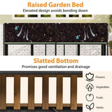 Garden table and chair with elevated garden bed 79214042