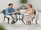 3 PCS Outdoor Set, All-Weather Cast Aluminum Rose Table and Chairs Set of 2, Patio 88927922