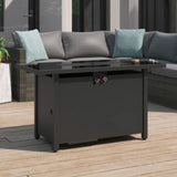 25" H x 42" W Steel Outdoor Fire Pit Table with Lid B120P199398