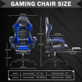 Gaming Computer Chair with Wheels, Adjustable Height Pu Leather Gamer Chair Office Desk 00390167