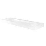 DAX Solid Surface Rectangular Double Bowl Top Mount Bathroom Basin B2702P227020