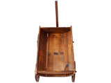 Wood Wagon Flower Planter Pot Stand W/Wheels Home Garden Outdoor Decor W465P180333