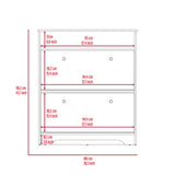 Cranbery 2-Shelf Shoe Rack Light Oak and White B06280039