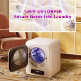 ZNTS 6.6lbs Portable Mini Cloth Dryer Machine FCC Certificate PTC Heating Tumble Dryer Electric Control W1720110376