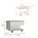 Luanda Lift Top Coffee Table, Casters, One Shelf B070P188809