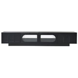 ON-TREND TV Stand with Fluted tempered Glass Doors for TVs Up to 95'', Functional Media Console with WF531672AAB