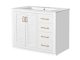 30'' Bathroom Vanity with Ceramic Sink Combo, Solid Wood Frame Bathroom Storage Cabinet, N710P191947K