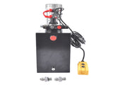 DC 12V Electric Hydraulic Pump, 15 Quart Double-Acting Power Unit for Dump Trucks 61365527