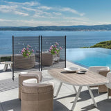 71.26''x46.65'' Outdoor Screens Freestanding,Metal Fence Panels for Outside, Slatted W1422P270178