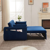 MH" Sleeper Sofa Bed w/USB Port, 3-in-1 adjustable sleeper with pull-out bed, 2 lumbar pillows and W1193137591