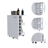Tennessee Bar Cart, One Cabinet With Division, Six Cubbies For Liquor, Two Shelves B128P176143