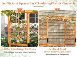 2-in-1 Multifunctional Garden Arch Bench - 39x15.5 Seat Size, 660 lbs Capacity, Fir Wood with 83665521