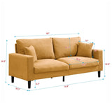 74" High Resilience three seater Sofa, Wooden Frame 3 Seat Sofa, Comfy , Modern Upholstered Sofa, W311P221215