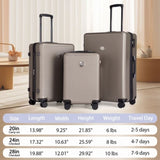 ZNTS Luggage Sets 3 Piece Hardshell Suitcases with Wheels, Lightweight Expandable Travel Luggage with TSA PP325704AAM