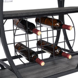 Industrial Bar Cart Kitchen Bar&Serving Cart for Home with Wheels 3 -Tier Storage Shelves W82151001