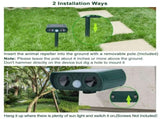 Ultrasonic Animal Repeller Solar Powered Motion Sensor Repellent IPX4 Waterproof 01749200