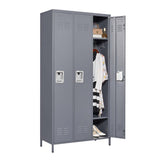 ZNTS 3 Door 72"H Metal Lockers With Lock for Employees,Storage Locker Cabinet for Home Gym Office School 58081242