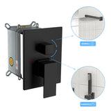 Shower System with Waterfall Tub Spout,12 Inch Wall Mounted Square Shower System with Rough-in W124381871
