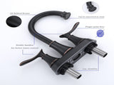 2-Handle 4-Inch Oil Rubbed Bronze Bathroom Faucet, Bathroom Vanity Sink Faucets with Pop-up Drain 95553144