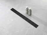 30 Inch Linear Shower Drain with Removable Brick Patterned Grate Cover, 304 Stainless Steel Shower 03505773