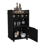 Phoenix Bar Cart with 2 Open Shelves 4 Cubbies and Cabinet B200P173181