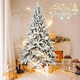 ZNTS PVC&PE Flocking Tree Environmentally Friendly Fireproof Artificial Christmas Flocked Tree 42144158