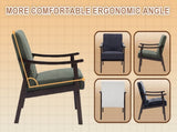 Medieval-inspired modern armchair with high back upholstered chair, solid wood legs, W2989P382766