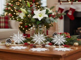 6PCS Set 6.1" Christmas Tree Decorations Snowflake Hanging Ornaments Holiday Party Supplies, Rustic 12994101