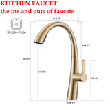 Single Handle Stainless Steel Pull Out Kitchen Faucet W1217125158