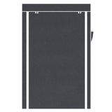 ZNTS 64" Portable Closet Storage Organizer Wardrobe Clothes Rack with Shelves Gray 48294238