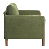 Oversized Accent Chair, Upholstered Living Room Chairs Single Sofa Chair with Walnut Legs, Curved N765P189679N