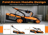 12Amp Corded Push Lawn Mower, 14 Inch Cutting Width Electric WalkBehind Mower with 5Position 33090510