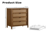 Vichy Wood and Rattan 4-Drawer Chest T2574P290369