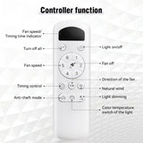 47 Inch Ceiling Fan with 22W LED Light and Remote Control 6 Speeds Reversible DC Motor for Bedroom W934P288498