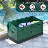 ZNTS 130 Gallon Waterproof Deck Box, Portable Outdoor PVC Storage Box for All Weather, Perfect for 76720642