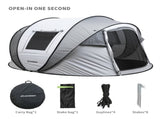 4-6 Persons White Gray Pop-Up Boat Tent T2602P172610